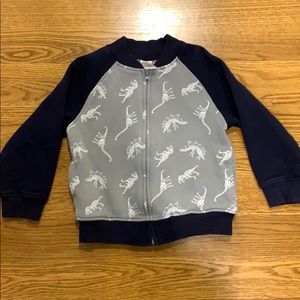 Gymboree zip up dinosaur sweater / sweatshirt 4T5T